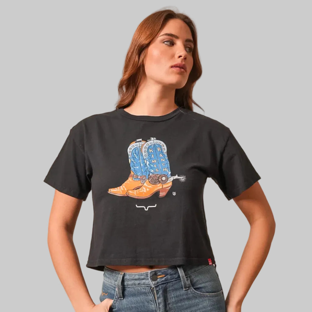 Playera Kimes Ranch Lucky B Boots for Walking Black