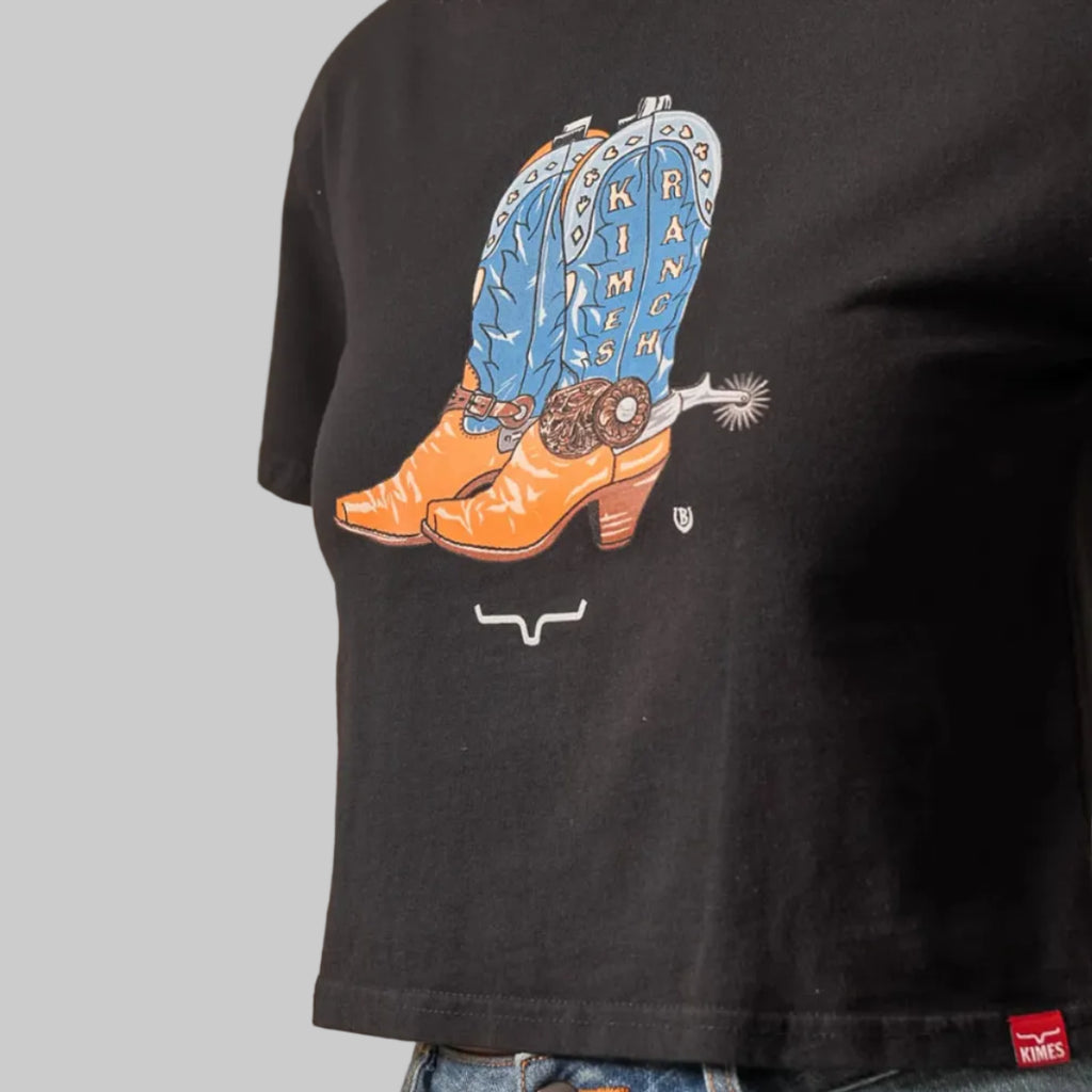 Playera Kimes Ranch Lucky B Boots for Walking Black