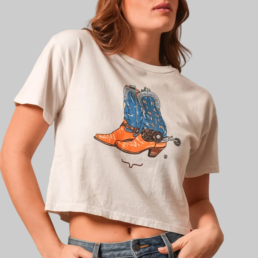 Playera Kimes Ranch Lucky B Boots for Walking Bone