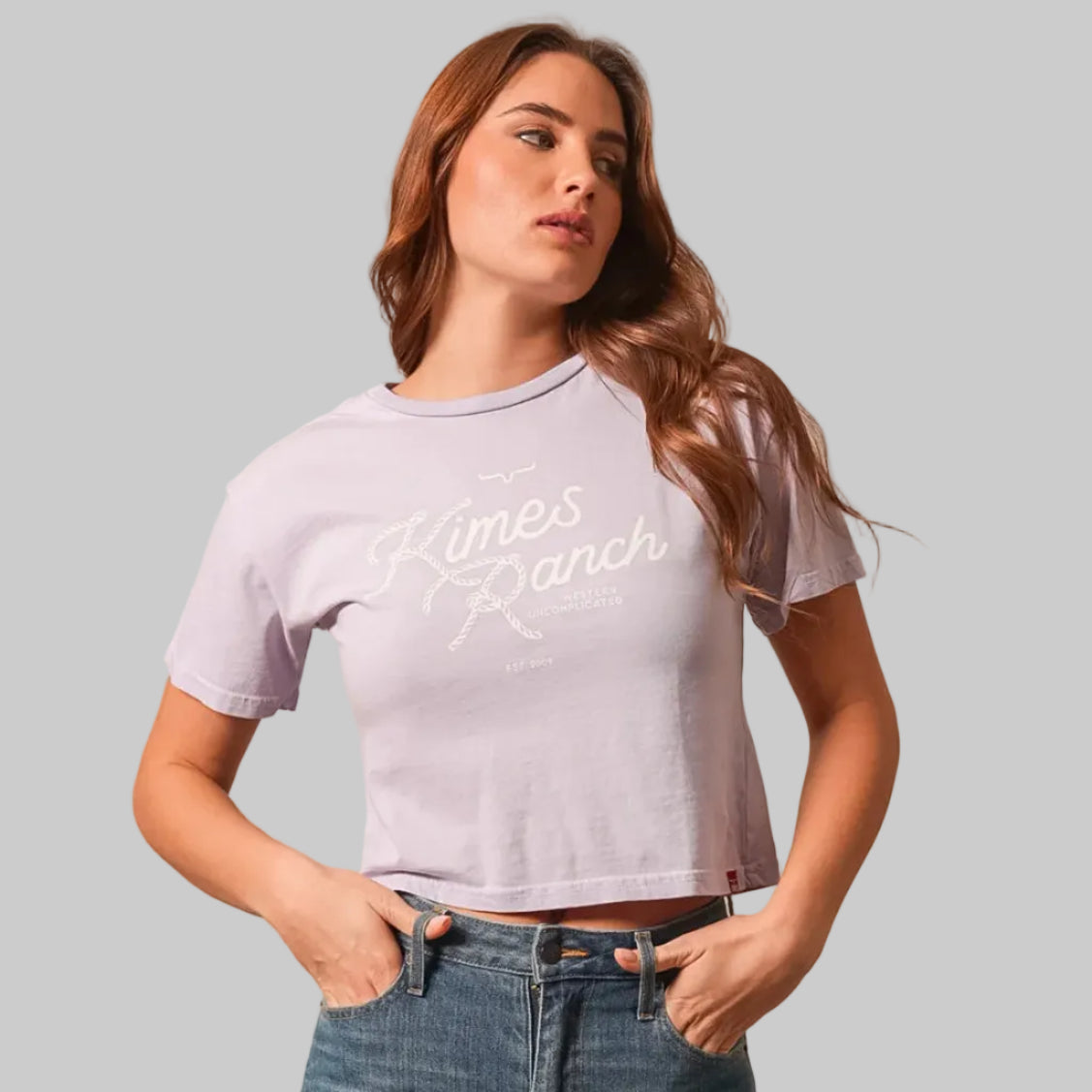 Playera Kimes Ranch Lasso Script Lavander
