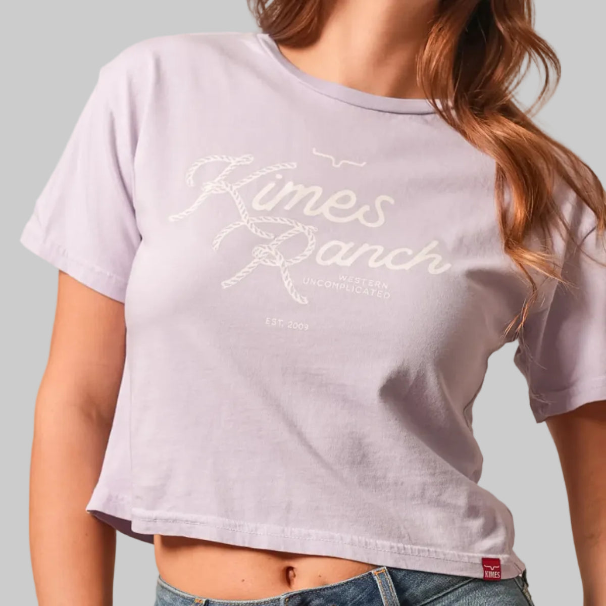 Playera Kimes Ranch Lasso Script Lavander