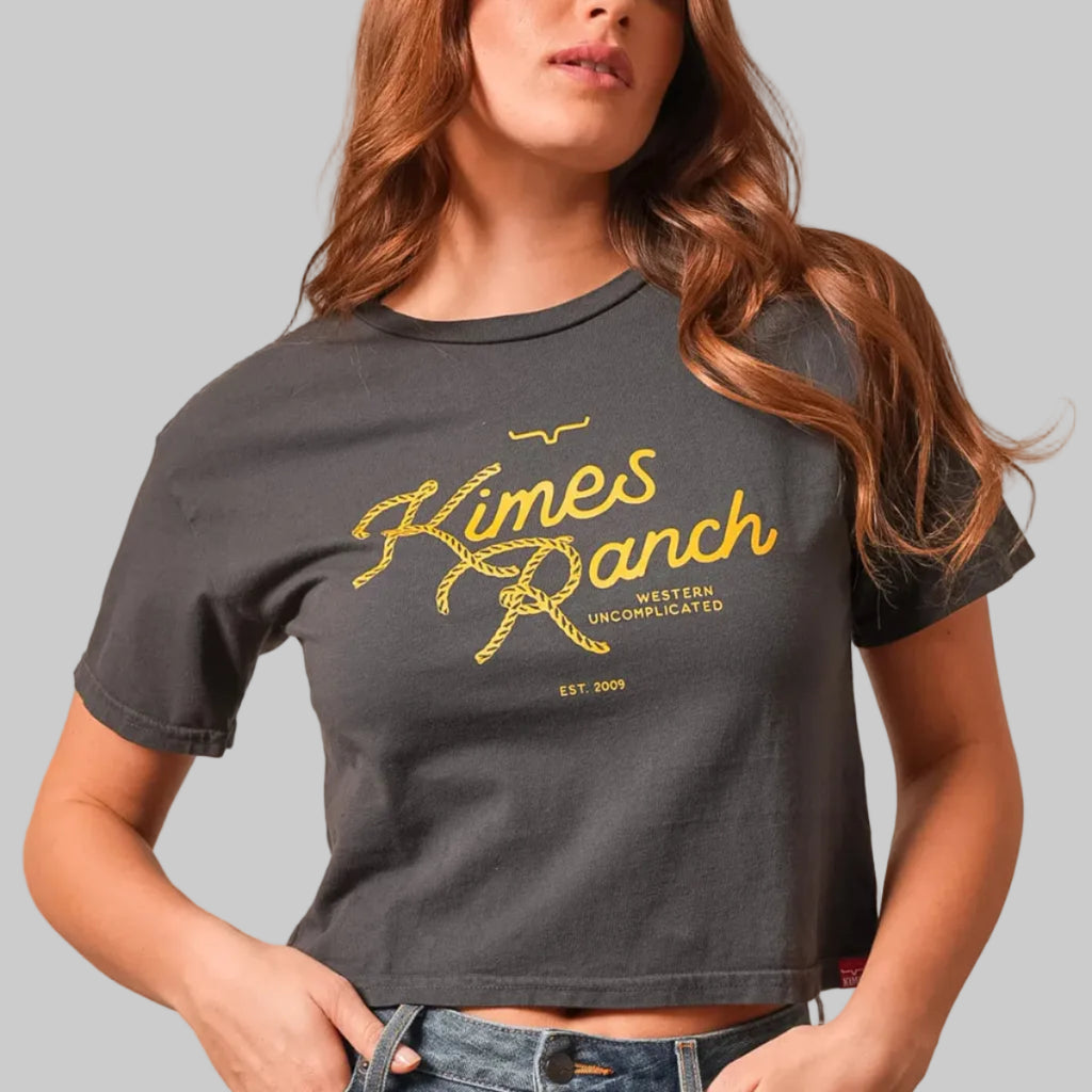 Playera Kimes Ranch Lasso Script Graphite