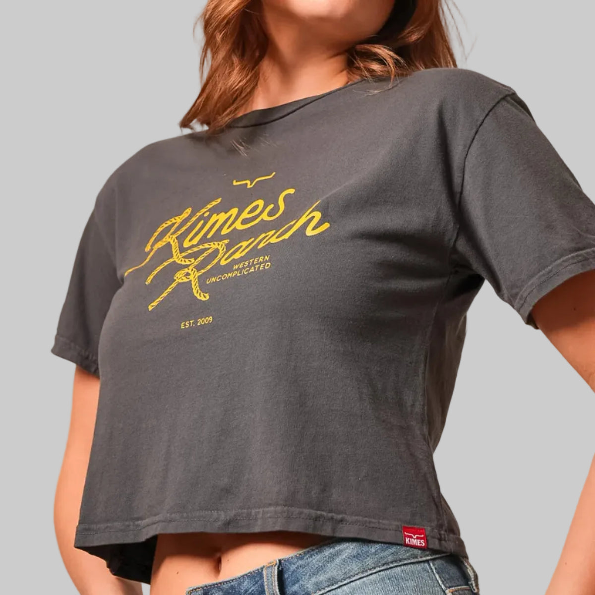 Playera Kimes Ranch Lasso Script Graphite