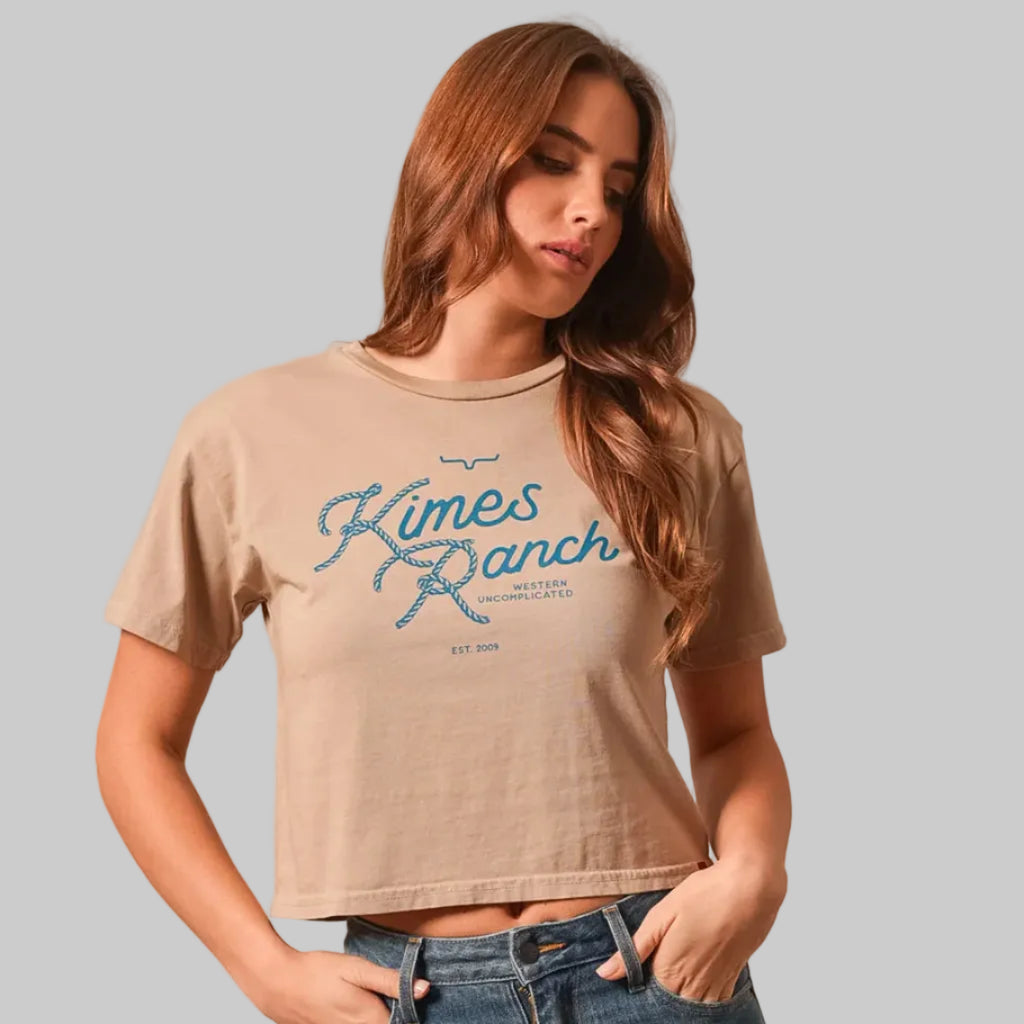 Playera Kimes Ranch Lasso Script Tan