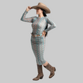 Vestido Cactus Brand Will West Aqua