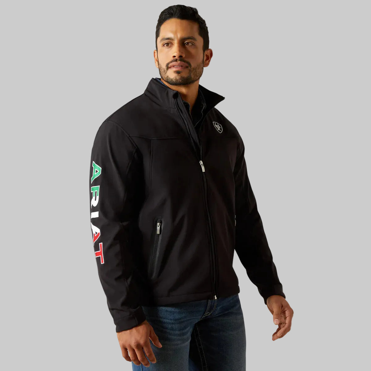 Chamarra Ariat Softshell New Team México Negra