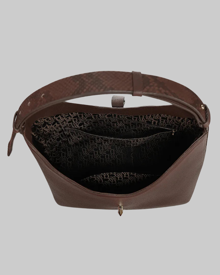 Bolsa Cuadra Piton Belly Trufa