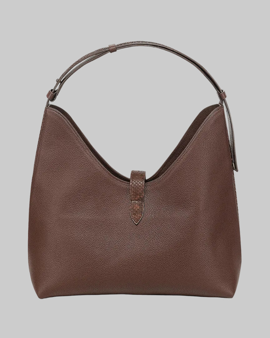 Bolsa Cuadra Piton Belly Trufa