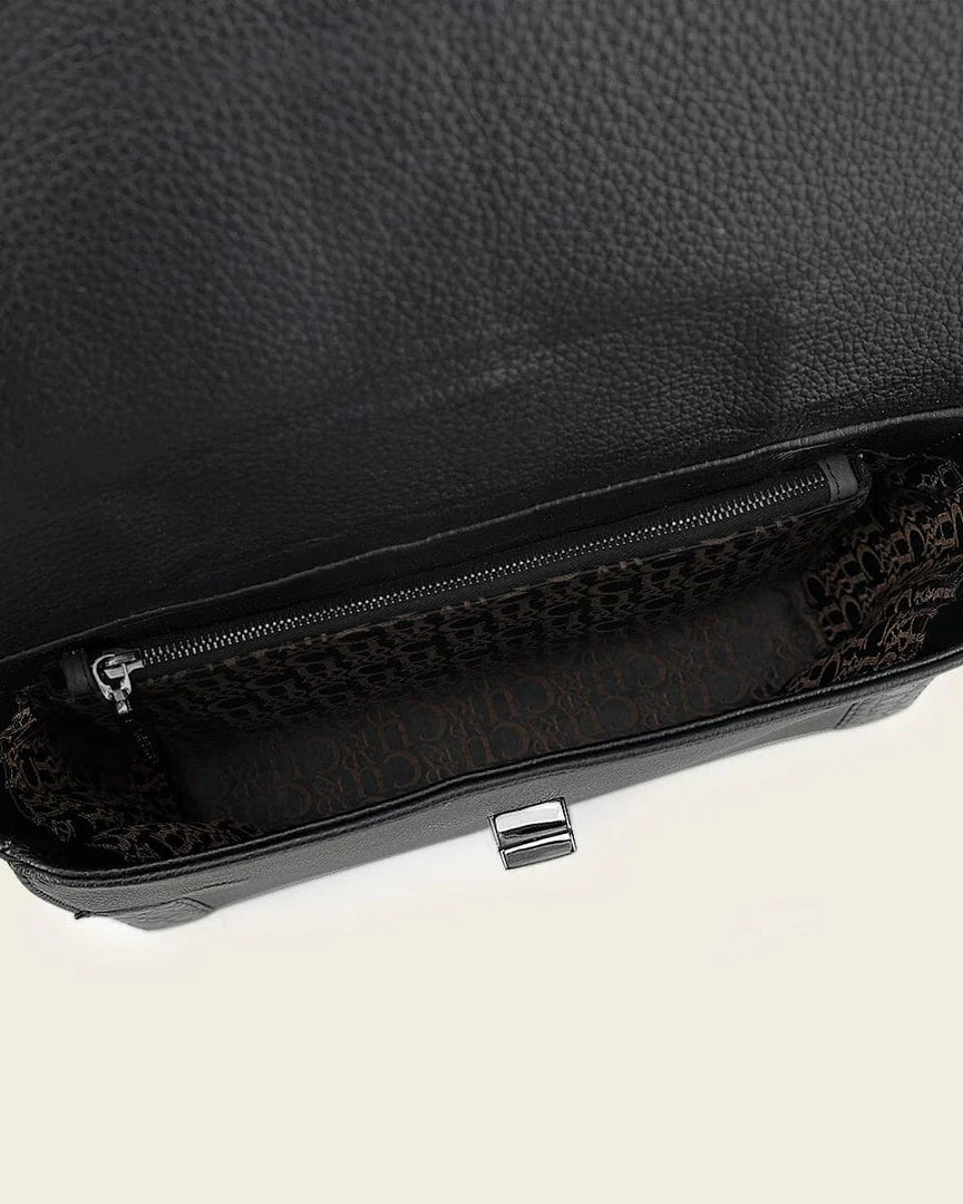 Bolsa Cuadra Alligator Negro