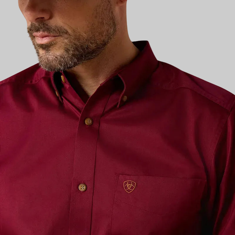 Camisa Ariat Solid Twill Fitted Shirt